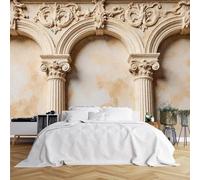 Papel Tapiz Fotográfico 3D Columnas Arquitectónicas Arcos Papel Tapiz Tela De Seda,Sala De Estar Dormitorio Fotografía Póster Decoración De Pared-250X175Cm Mural De Panorámico