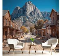 Papel tapiz fotográfico 3D con imagen de paisaje arquitectónico de ciudad antigua occidental, póster para TV, adhesivo de fondo, arte de pared para sala de estar, dormitorio, restauración, 200 cm x 14