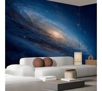 Papel tapiz fotográfico 3D Galaxia de Andrómeda, mural de tela de seda espacial, pared de fondo de TV de sala de estar de dormitorio, 430 cm x 300 cm