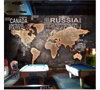 Papel Tapiz Fotográfico 3D Mapa Del Mundo Arcaico Papel Pintado Panorámico,Murales Decoración Pared Para Cuarto De Niño,Salón,Oficina-150X105Cm