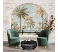 Papel Tapiz Fotográfico 3D Plantas tropicales nórdicas en Instagram plátano y flores 300x210cm Papel Pintado Panorámico,Fuera De La Ventana Murales Decoración Pared Moderna para Cuarto de Niño,Salón