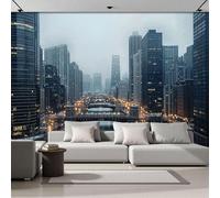 Papel Tapiz Fotográfico 3D Puente De La Ciudad 450Anx315Al cm Papel Pintado Panorámico, Arquitectura Del Paisaje Murales Decoración Pared Moderna para Cuarto de Niño, Salón, Oficina