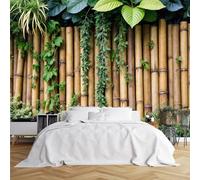 Papel Tapiz Fotográfico 3D Vides Verdes Papel Tapiz Tela De Seda,Sala De Estar Dormitorio Fotografía Póster Decoración De Pared-400X280Cm Mural De Panorámico