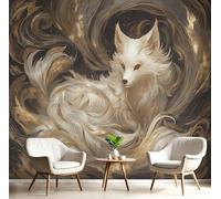 Papel Tapiz Fotográfico 3D Zorro Demonio De Nueve Colas Remolino 200Anx140Al cm Papel Pintado Panorámico, Misterioso Murales Decoración Pared Moderna para Cuarto de Niño, Salón, Oficina