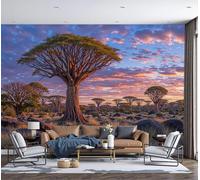 Papel Tapiz Fotográfico Árbol De Sangre De Dragónatardecer Paisaje De Pradera, 3D Art Mural Cafe Restaurant Dormitorio Decoración para el Hoga Murales Pintado a Papel Fotomural 250Anx175Al cm