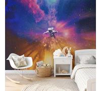 Papel tapiz fotográfico Ciencia Ficción Espacio Murales de dormitorio para niños Fondo de Astronautas Nebulosas Pared Pintado Papel tapiz dormitorio de estar sala sofá mural- 250 x 175cm