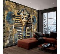 Papel Tapiz Fotográfico Faraones Del Antiguo Egipto Mitos Oro 250x175 cm 3D Papel Pintado Panorámico, Fuera de la Ventana Murales Decoración Pared para Cuarto de Niño Salón Oficina