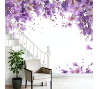 Papel tapiz fotográfico Lavanda 250 x 175 cm Revestimiento de paredes decoración de salón Diseño Estilo Elegante Y Romántico para dormitorio, sala de estar, papel tapiz no tejido, Morado Claro