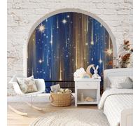 Papel tapiz fotográfico muro de Estilo moderno de lujo 400x280cm tissu non tissé Fondo De Pantalla XXL Moderna Decoración De Pared Sala Cuarto Oficina Salón,Líneas abstractas y explosiones estelares