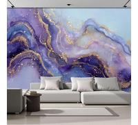 Papel Tapiz Fotográfico, Papel Pintado Pared Dormitori Abstracto Pan De Oro, Fotográfico Decorativo Pared Tinta Remolinos 3D, Mural Tela de Seda 350Anx256Al cm