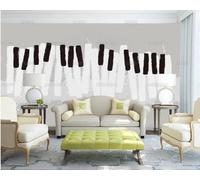 Papel tapiz fotográfico personalizado de cualquier tamaño, simple, abstracto, con notas musicales de piano, fondo de TV, 350 cm × 245 cm