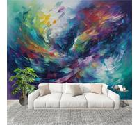 Papel Tapiz Fotográfico Pintura Al óLeo Abstracta Y Creativa - Papel Pintado Pared Interior Panorámico, Vistoso Póster Gigante de Pared Personalizado 3D Para Salón o Dormitorio 200x140 cm