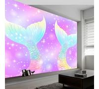 Papel Tapiz Fotográfico Versátil Estilo Onírico Mural de Pared, 400 x 280 cm Arte Impresionante para Sala de Estar, Dormitorio, Habitación de Niños y Pasillo Estrellas Sirenas