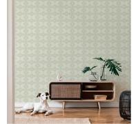 Papel Tapiz Geométrico Diamante Retro Verde 39533-1 AS Creation Vinilo