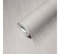 Papel Tapiz Greige Con Brillo Metálico Y Patrón De Líneas - Gris