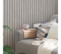 Papel Tapiz Gris Geométrico Floral Animales Brillo Metálico Panel Madera