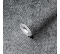 Papel Tapiz Gris Oscuro Con Patrón De Líneas Metálicas