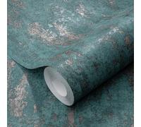 Papel Tapiz Industrial Casual Chic Erismann Texturizado Metálico Azul 10273-18