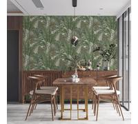 Papel Tapiz Jungle AS Creation Con Palma Texturizado De Vinilo Verde 39647-2