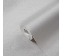 Papel Tapiz Liso Con Estructura De Lino - Gris