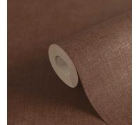 Papel Tapiz Liso Con Estructura Ligera - Marrón, Rojo