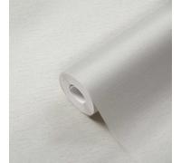 Papel Tapiz Liso Con Estructura Textil, Mate - Blanco, Gris Claro