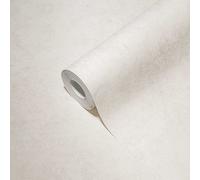 Papel Tapiz Liso Con Patrón Texturizado - Blanco, Gris Claro