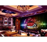 Papel Tapiz Luces Frescas Pintadas A Mano Símbolos De Música Hip-hop Tema Bar Restaurante Occidental Fondo Mural De Pared Té De La Tarde Cafetería Papel Tapiz,3D,350x245cm