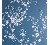 Papel Tapiz Mate Brillante Floral Intrincado Oriental Azul Arthouse 692805