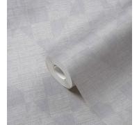 Papel Tapiz Melange Con Patrón Retro Y Brillo Metálico - Gris