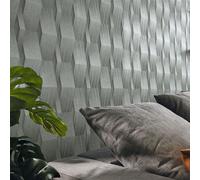 Papel Tapiz Gris - Animales De Brillo Metálico Floral Geométrico De Madera Y Más