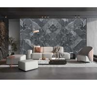 Papel Tapiz Minimalista Con Patrón De Mármol Negro Y Gris, Líneas Geométricas, TV, Sofá, Fondo, Pared, Dormitorio, Sala De Estar, Sala De Estudio, Mural,3D,150x105cm