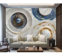 Papel Tapiz Moderno Cielo Azul Cielo Estrellado Arte Mármol Patrón TV Sofá Fondo Pared Dormitorio Sala De Estar Estudio Mural,3D,150x105cm