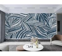 Papel Tapiz Moderno Con Rayas Grises Y Azules, Pintura Artística De Mármol, TV, Sofá, Fondo, Pared, Dormitorio, Sala De Estar, Mural De Estudio,3D,250x175cm