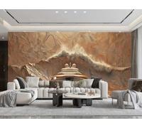 Papel Tapiz Moderno Dorado Tsunami, Arte De Onda Enorme, Textura, Pintura Rupestre, TV, Sofá, Fondo, Pared, Dormitorio, Sala De Estar, Mural De Estudio,3D,150x105cm