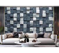 Papel Tapiz Moderno En white Y Negro, Arte De Tablero De Ajedrez, Pintura De Roca Negra, TV, Sofá, Fondo, Pared, Dormitorio, Sala De Estar, Mural De Estudio,3D,430x300cm