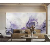 Papel Tapiz Moderno Minimalista Tinta Niebla Mármol Púrpura Pintura De Paisaje TV Sofá Fondo Pared Dormitorio Sala De Estar Estudio Mural,3D,430x300cm