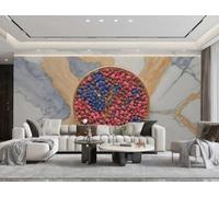 Papel Tapiz Moderno, Rosas Rojas Secas, Patrón De Mármol Gris Y white, TV, Sofá, Fondo, Pared, Dormitorio, Sala De Estar, Mural De Estudio,3D,150x105cm