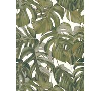 Michalsky Living Papier peint intissé - Papier peint design en vert, blanc et gris - Papier peint pour diverses pièces - Papier peint mural de 10,05 m x 0,53 m