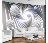 Papel Tapiz Mural 3D Personalizado Abstracto Estereoscópico Espacial Círculo Bola Decoración Moderna Para Sala De Estar Fondo De Tv Papel Tapiz Fotográfico Fresco-250X175Cm