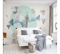 Papel Tapiz Mural 3D Personalizado,Pinturas Murales Geométricas De Triángulos,Arte Moderno,Papel Tapiz Mural 3D Para Dormitorio,Mejoras Para El Hogar-350X256Cm