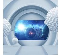 Papel tapiz mural personalizado 3D estéreo estación espacial universo cielo estrellado fresco sala de estar TV fondo pared papel de pared 250cm(W)×175cm(H)