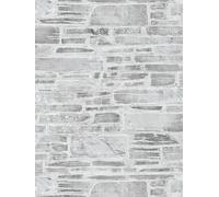 Papel Tapiz Muro De Piedra Rústico Con Efecto 3D - Gris, Beige