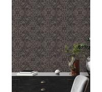 Livingwalls A.S. Création Ethno 385212 - Papel pintado (fieltro, 10,05 x 0,53 m), diseño oriental, color negro y bronce