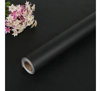 Papel Tapiz Negro Papel Pintado Autoadhesivo Papel Tapiz Removible Pelar y Pegar Papel de Pared Papel de Contacto Para Sala de Estar Habitación Cocina Gabinete Puerta Estante y Bricolaje 40x500cm