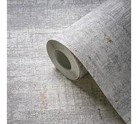 Papel Tapiz No Tejido Con Efectos Metálicos - Gris, Crema, Oro