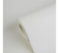Papel Tapiz No Tejido Estructurado Ligero Sólido - Blanco