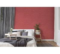 Papel Tapiz No Tejido Rojo, Satenado Con Efecto Textura