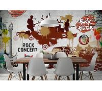 Papel tapiz nostálgico de música rock clásica, KTV, bar, sala de estar, decoración, pintura, cafetería, restaurante, mural, 3D, 430 x 300 cm