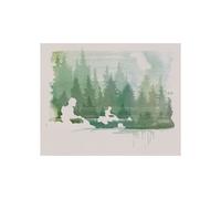 papel tapiz panorámico Star Wars verde y gris - 350 x 280 cm - 612107